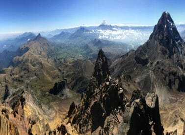 View Cayambe summit, Ecuado