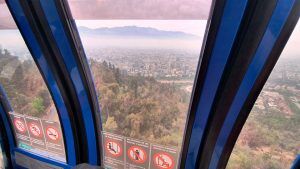 On the cable car , Santiago, Chile