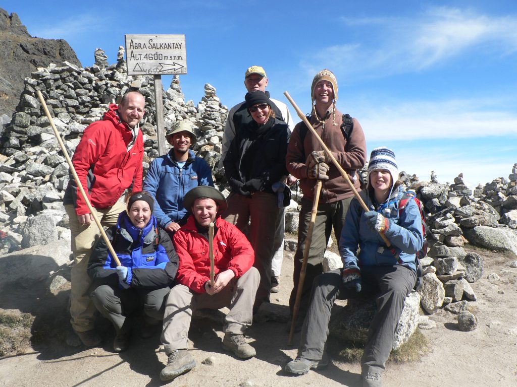 The Team Trekking in Peru