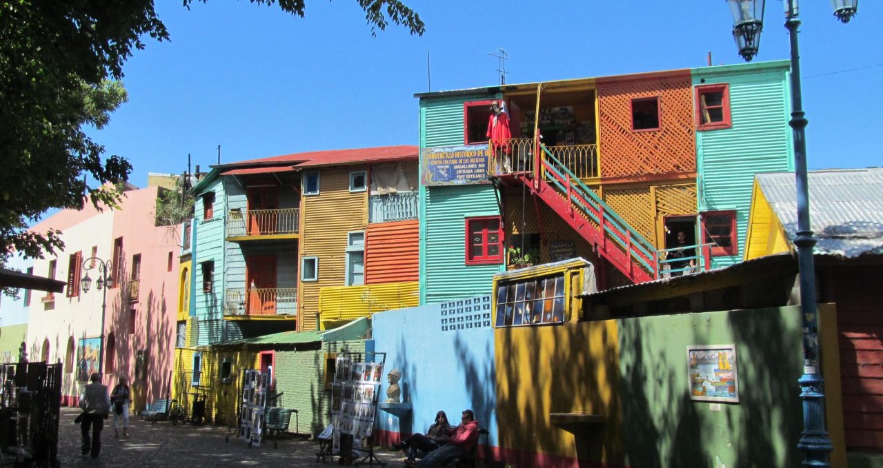 Colourful houses of the neighbourhoosof La Boca Buenos Aires