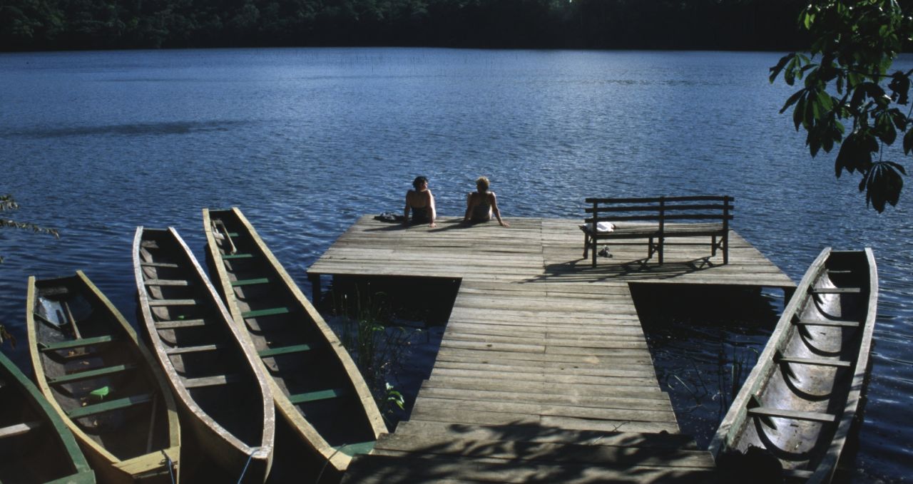 Relaxing at Chalalan Bolivia, Amazon