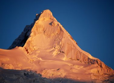 Alpamayo sun lit Cedros trek peru