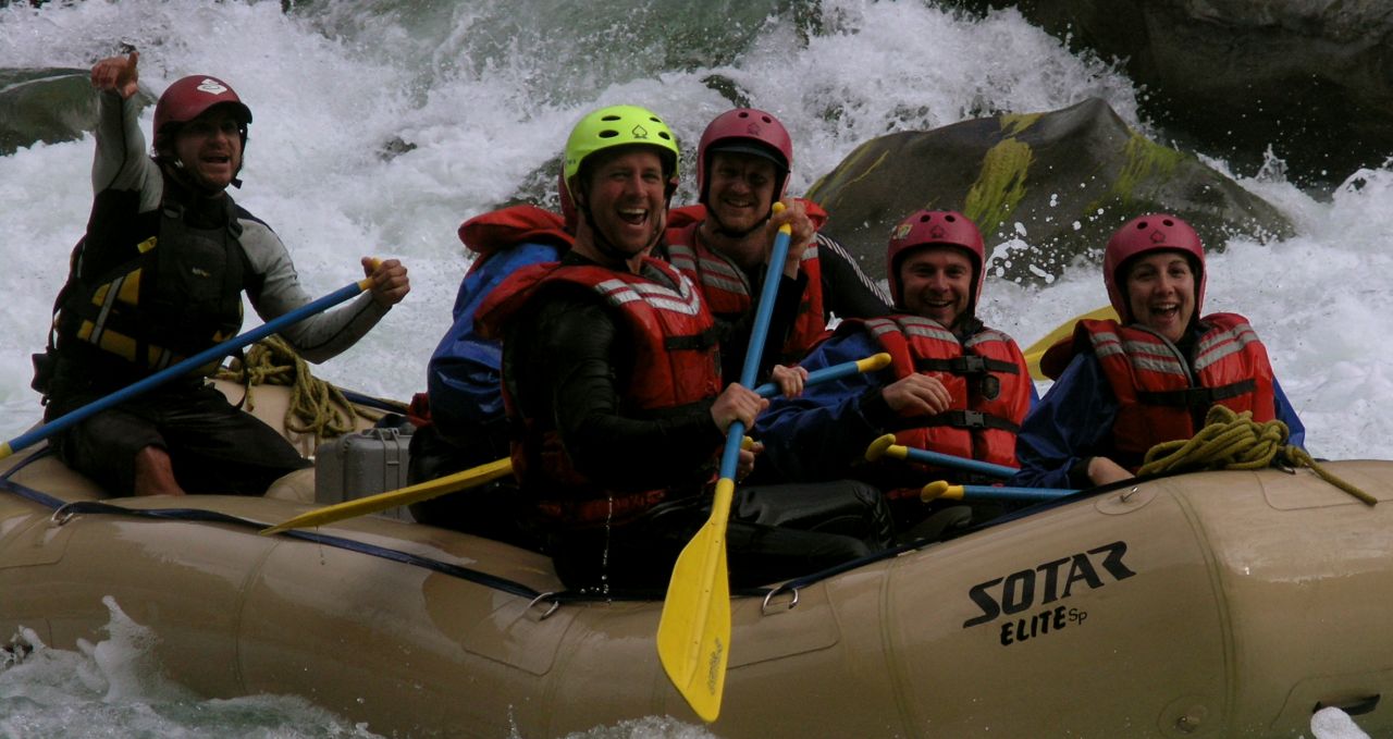 enjoying rafting Apurimac Peru