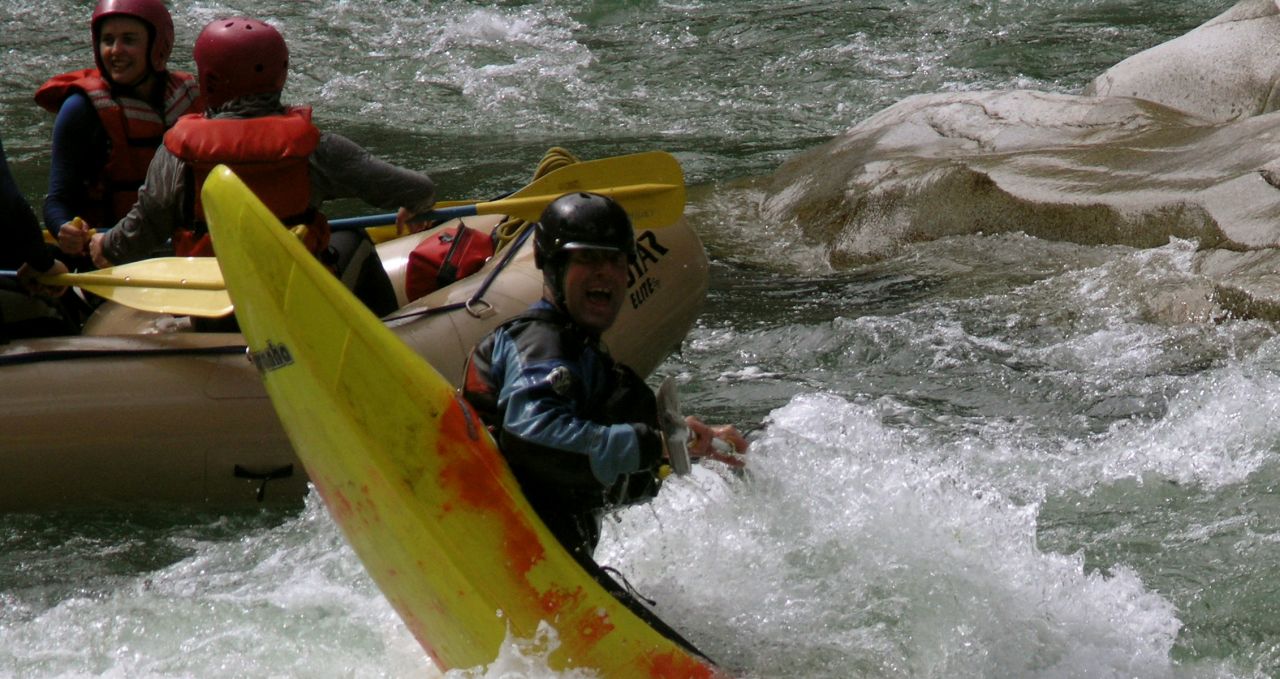 kayakers and rafters Apurimac Peru