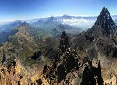 View Cayambe summit, Ecuado