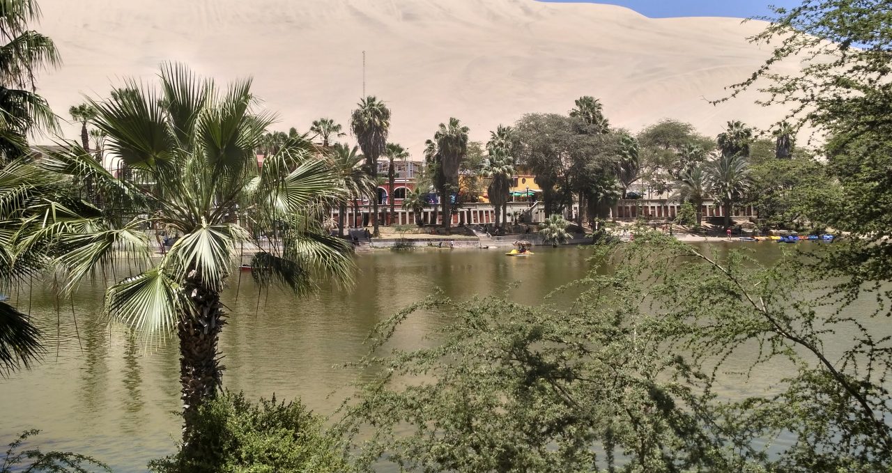 Huacachina lake oasis dune Peru