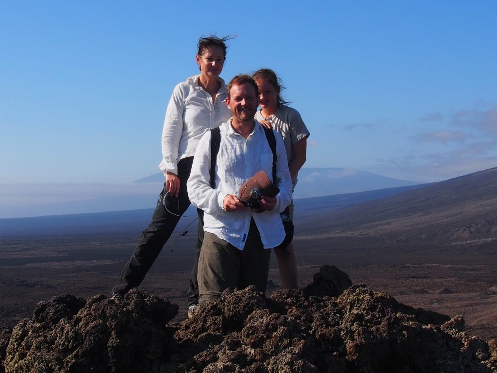 Family-on-volcano-Galapagos