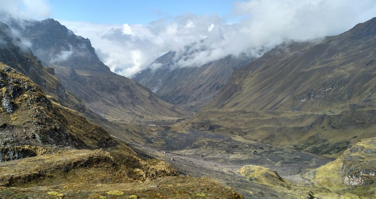 Looking at Cancha Cancha, Lares, Peru