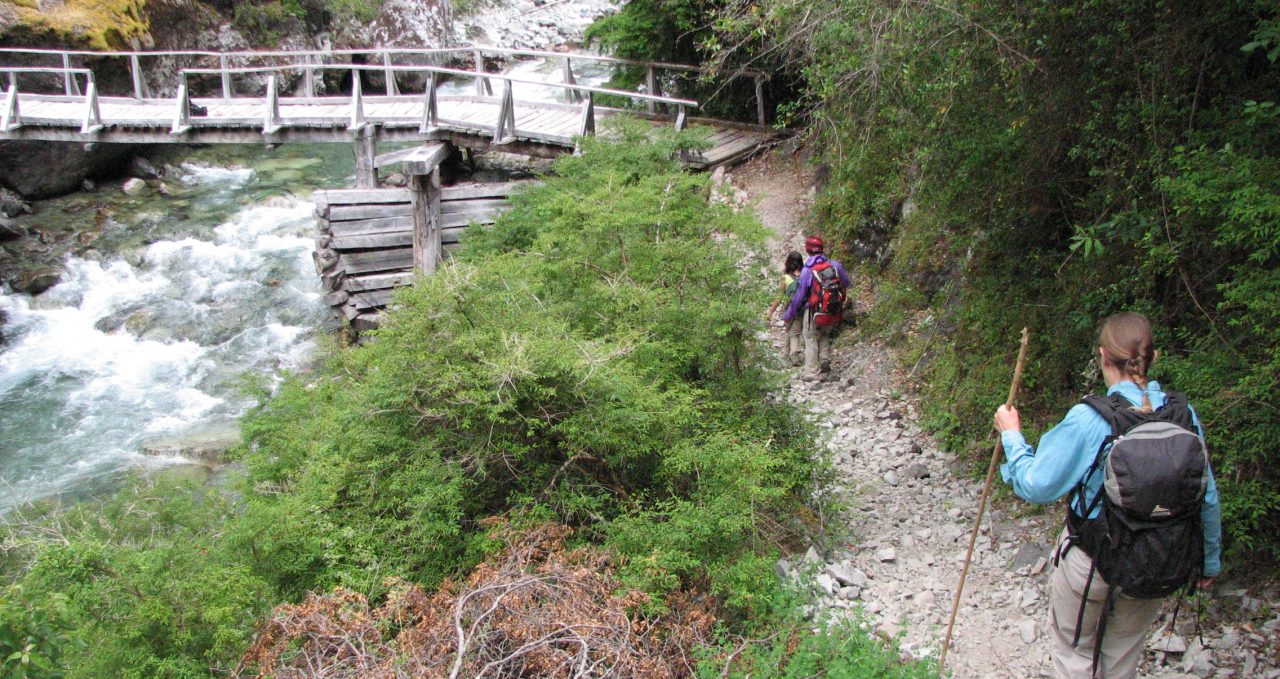 Trekking at Mitico Puelo, Chile