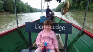 Ecuador Liana Lodge Mattie in canoe