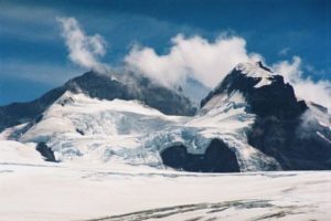 big mountain with ice