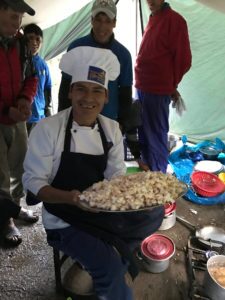 Inca Trail porters and chef, Machu Picchu, Peru