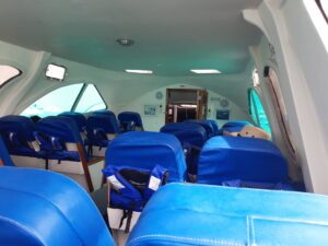 Inter-island speed boat, Galapagos Credit: Prof Bob