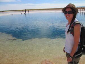 Person by lake Altiplano