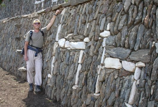 Choquequirao llama wall, Peru